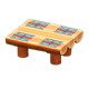 Orange wood x Geometric print