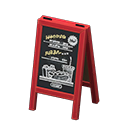 Menu Chalkboard Animal Crossing New Horizons | ACNH Critter - ACNHMALL