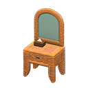 Rattan Vanity Animal Crossing New Horizons | ACNH Critter - ACNHMALL