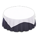 White x Plain navy White x Plain navy
