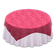 Berry red x Plain white