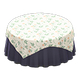 Floral print x Plain navy