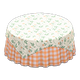 Floral print x Orange gingham Floral print x Orange gingham