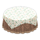 Floral print x Damascus-pattern brown Floral print x Damascus-pattern brown