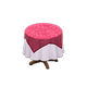 Berry red x Plain white
