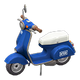 Blue x White text