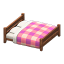 Wooden Double Bed Animal Crossing New Horizons | ACNH Critter - ACNHMALL
