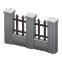 Iron-And-Stone Fence Animal Crossing New Horizons | ACNH Items - ACNHMALL