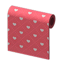 Red Heart-Pattern Wall Animal Crossing New Horizons ACNH – Nook Mall