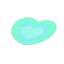 Turquoise Heart Rug Animal Crossing New Horizons | ACNH Items - ACNHMALL
