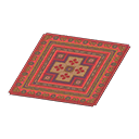 Red Kilim-Style Carpet Animal Crossing New Horizons | ACNH Items - ACNHMALL