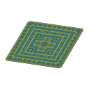 Green Kilim-Style Carpet Animal Crossing New Horizons | ACNH Items - ACNHMALL