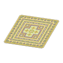 Yellow Kilim-Style Carpet Animal Crossing New Horizons | ACNH Items - ACNHMALL