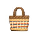 Striped Basket Bag