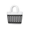 Striped Basket Bag