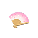 Peachy-Pink Folding Fan Animal Crossing New Horizons | ACNH Items - ACNHMALL