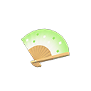 Grass-Green Folding Fan
