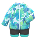 Leaf-Print Wet Suit Animal Crossing New Horizons | ACNH Items - ACNHMALL