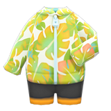 Leaf-Print Wet Suit Animal Crossing New Horizons | ACNH Items - ACNHMALL