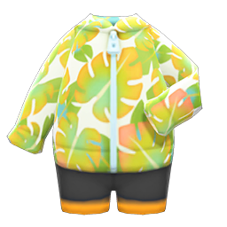 Leaf-Print Wet Suit Animal Crossing New Horizons | ACNH Items - ACNHMALL
