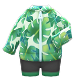 Leaf-Print Wet Suit Animal Crossing New Horizons | ACNH Items - ACNHMALL