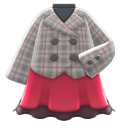 Peacoat-And-Skirt Combo