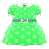 Belted Dotted Dress Animal Crossing New Horizons | ACNH Items - ACNHMALL