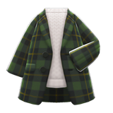 Checkered Chesterfield Coat Animal Crossing New Horizons | ACNH Items - ACNHMALL