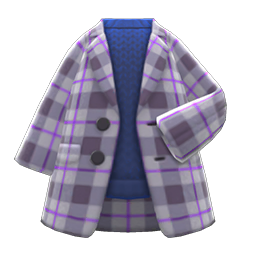 Checkered Chesterfield Coat Animal Crossing New Horizons | ACNH Items - ACNHMALL