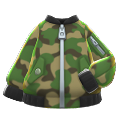 Camo Bomber-Style Jacket