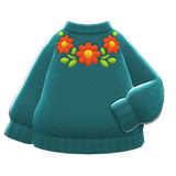 Flower Sweater Animal Crossing New Horizons | ACNH Items - ACNHMALL