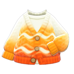 Orange Hotel Cardigan in Animal Crossing New Horizons