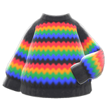 Rainbow Sweater Animal Crossing New Horizons | ACNH Items - ACNHMALL