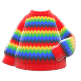 Rainbow Sweater Animal Crossing New Horizons | ACNH Items - ACNHMALL