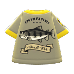 Fish-Print Tee Animal Crossing New Horizons | ACNH Items - ACNHMALL
