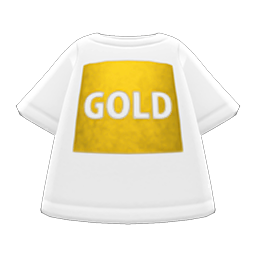 Gold-Print Tee Animal Crossing New Horizons | ACNH Items - ACNHMALL