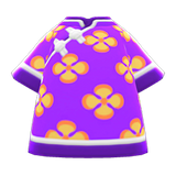 Silk Floral-Print Shirt Animal Crossing New Horizons | ACNH Items - ACNHMALL