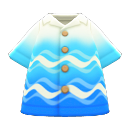 Blue Hotel Aloha Shirt in Animal Crossing New Horizons