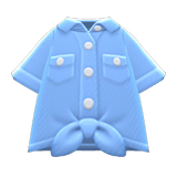 Front-Tie Button-Down Shirt Animal Crossing New Horizons | ACNH Items - ACNHMALL