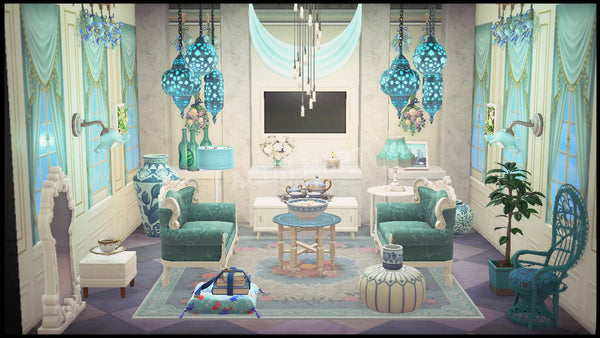 Blue Moroccan Livingroom